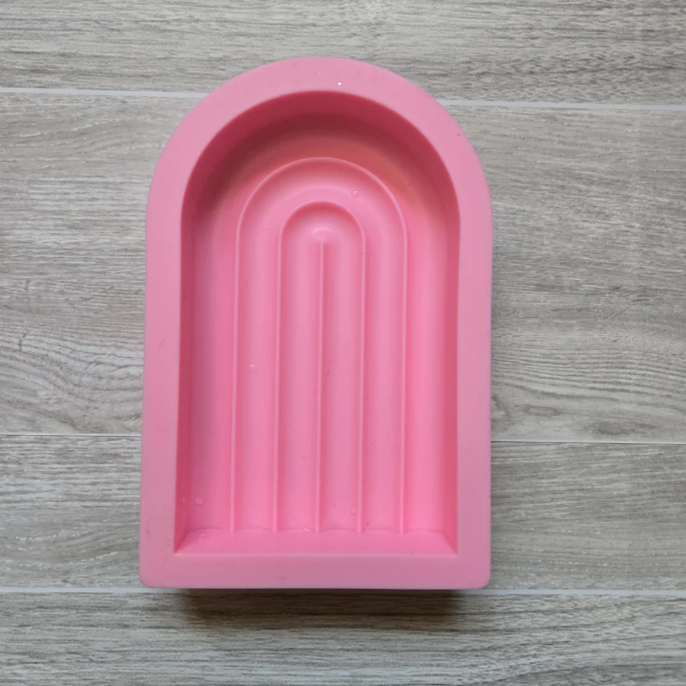 Modern Arch Rainbow Candle Mold Silicone Abstract Art Home Decor DIY Supply